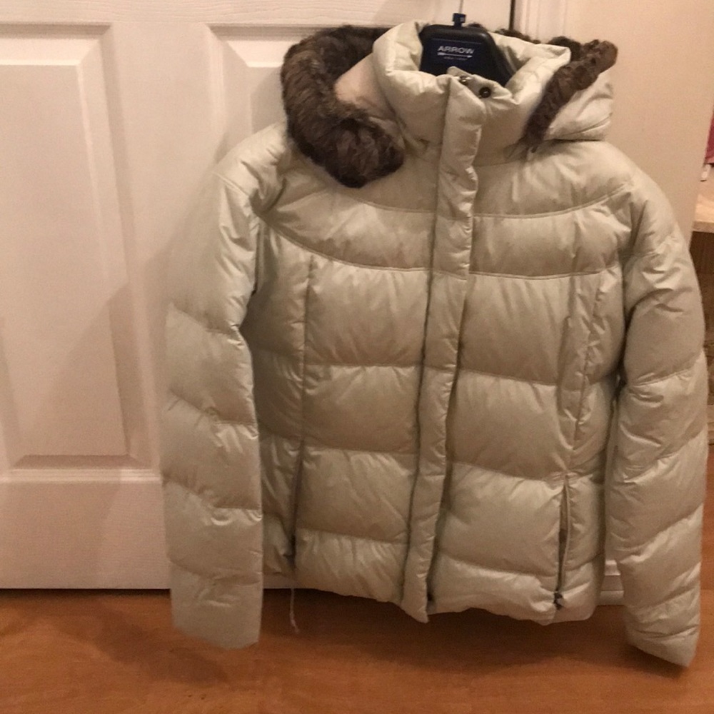 Columbia silver puffer coat